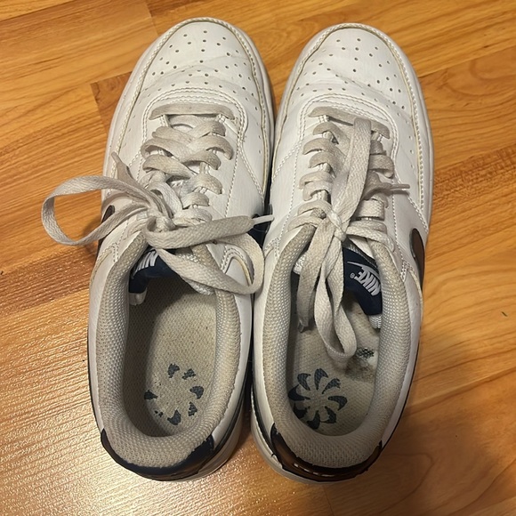 White with Black Men's Nike Court Vision Sneakers, size 7.5. - Picture 3 of 6